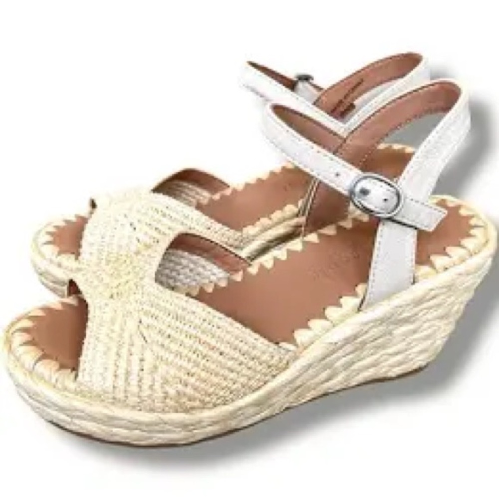 Gentle Souls by Kenneth Cole Nomi Raffia Wedge Sandals